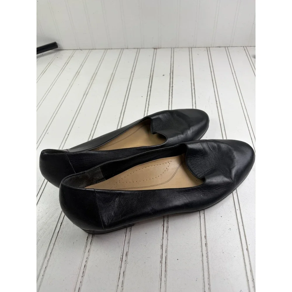 Trotters Vintage Y2K Black Leather Pointed Toe Loafers Flats Women's Size 13M